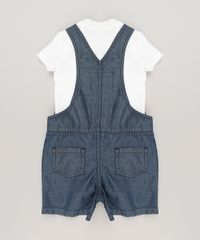 Conjunto-Infantil-de-Jardineira-Jeans-Azul-Escuro---Body-Manga-Curta-em-Algodao---Sustentavel--Off-White-9114245-Off_White_2