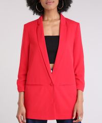 Blazer-Feminino-Longo-Boyfriend-com-Franzido-na-Manga-Vermelho-9089552-Vermelho_4
