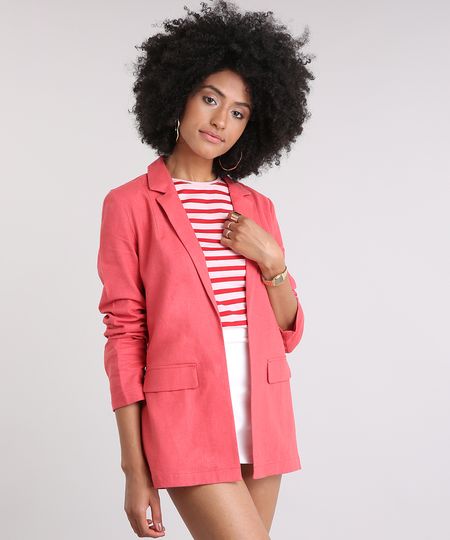 Blazer-Feminino-em-Linho-Boyfriend-Manga-Longa-Coral-9181375-Coral_1