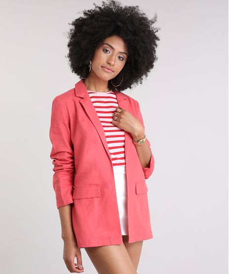 Blazer-Feminino-em-Linho-Boyfriend-Manga-Longa-Coral-9181375-Coral_1