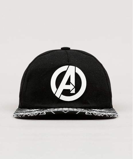 Bone-Infantil-Os-Vingadores-Aba-Reta-Preto-9130491-Preto_1