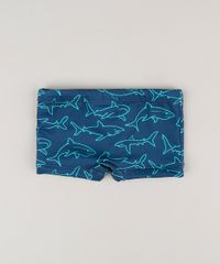 Sunga-Infantil-Boxer-Estampada-de-Tubaroes-com-Protecao-UV50--Azul-Marinho-9228577-Azul_Marinho_2