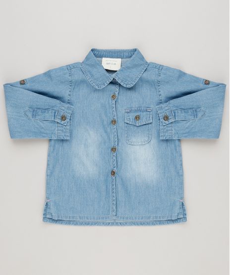 Camisa-Jeans-Infantil-com-Bolso-Manga-Longa-Azul-Claro-9158426-Azul_Claro_1