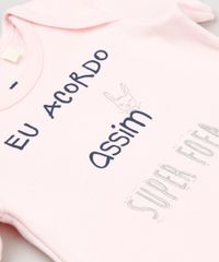 Body-Infantil--Eu-Acordo-Assim-Super-Fofa--Manga-Curta-Decote-Redondo-Rosa-Claro-9229347-Rosa_Claro_4