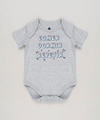 Body-Infantil--Comer-Dormir-Repetir--Manga-Curta-Decote-Redondo-Cinza-Mescla-9229348-Cinza_Mescla_1