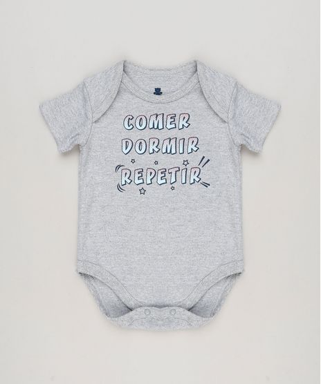Body-Infantil--Comer-Dormir-Repetir--Manga-Curta-Decote-Redondo-Cinza-Mescla-9229348-Cinza_Mescla_1