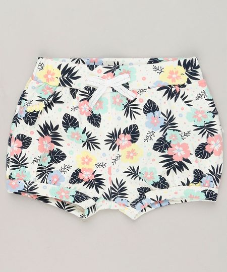Short-Infantil-Balone-Estampado-Floral-em-Algodao---Sustentavel-Off-White-9230725-Off_White_1
