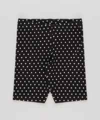 Bermuda-Infantil-Estampada-de-Poa-em-Algodao---Sustentavel-Preta-9231830-Preto_1