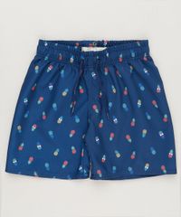 Bermuda-Infantil--Estampada-de-Abacaxi-com-Cordao-Azul-Marinho-9236698-Azul_Marinho_1