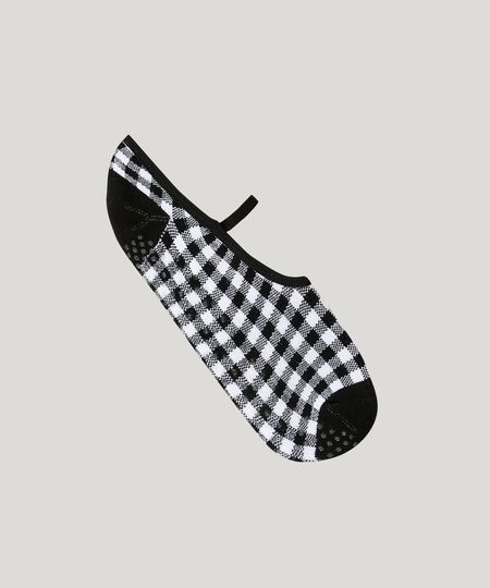Meia-Sapatilha-Feminina-Estampada-Xadrez-Preta-9146570-Preto_1 Meia-Sapatilha-Feminina-Estampada-Xadrez-Preta-9146570-Preto_1