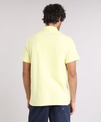 Polo-Masculina-Basica-Manga-Curta-em-Piquet-de-Algodao---Sustentavel-Amarela-8846599-Amarelo_2