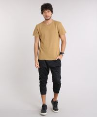 Camiseta-Masculina-Slim-Fit-em-Piquet-Manga-Curta-Gola-Careca-Caramelo-9209210-Caramelo_3