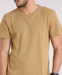 Camiseta-Masculina-Slim-Fit-em-Piquet-Manga-Curta-Gola-Careca-Caramelo-9209210-Caramelo_4