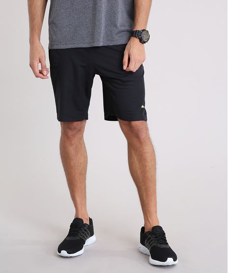 Bermuda-Masculina-Esportiva-de-Treino-Ace-com-Recorte-em-Tela-Preta-9258380-Preto_1