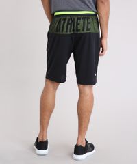 Bermuda-Masculina-Esportiva-de-Treino-Ace-com-Recorte-em-Tela-Preta-9258380-Preto_2