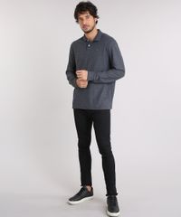 Polo-Masculina-em-Piquet-Manga-Longa-Cinza-Mescla-Escuro-9209744-Cinza_Mescla_Escuro_3