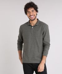 Polo-Masculina-em-Piquet-Manga-Longa-Verde-Militar-9209744-Verde_Militar_1