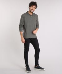 Polo-Masculina-em-Piquet-Manga-Longa-Verde-Militar-9209744-Verde_Militar_3