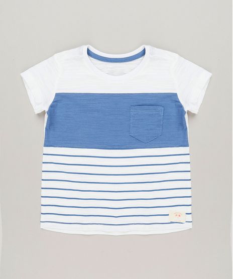 Camiseta-Infantil-com-Listras-e-Bolso-Manga-Curta-Gola-Careca-Off-White-9224566-Off_White_1