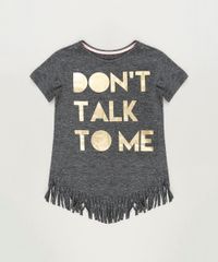 Blusa-Infantil--Don-t-Talk-To-Me--com-Franjas-Manga-Curta-Decote-Redondo-Cinza-Mescla-Escuro-9220312-Cinza_Mescla_Escuro_1