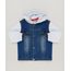 Jaqueta-Jeans-Infantil-com-Capuz-Manga-Longa-em-Moletom-de-Algodao---Sustentavel-Azul-Escuro-9118901-Azul_Escuro_1