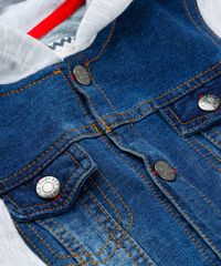 Jaqueta-Jeans-Infantil-com-Capuz-Manga-Longa-em-Moletom-de-Algodao---Sustentavel-Azul-Escuro-9118901-Azul_Escuro_4
