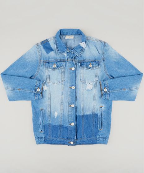 Jaqueta-Jeans-Infantil-com-Bolsos-e-Puidos-Azul-Claro-9217173-Azul_Claro_1