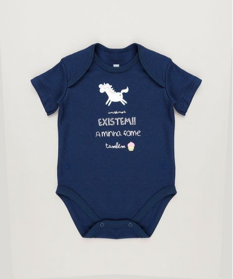 Body-Infantil--Unicornios-Existem----Manga-Curta-Decote-Redondo-Azul-Marinho-9229360-Azul_Marinho_1