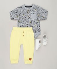 Calca-Infantil-Snoopy-com-Botoes-Amarelo-Claro-9242528-Amarelo_Claro_3