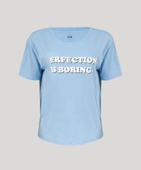 T-shirt-Feminina-Manga-Curta--Perfection-is-Boring---Azul-Claro-9293760-Azul_Claro_2