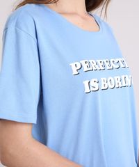 T-shirt-Feminina-Manga-Curta--Perfection-is-Boring---Azul-Claro-9293760-Azul_Claro_5