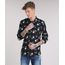 Camisa-Masculina-Estampada-com-Caveiras-Manga-Longa-e-Bolso--Preta-8873892-Preto_1
