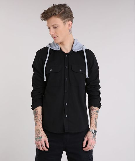 Camisa-Masculina-com-Capuz-Removivel-em-Moletom-Manga-Longa-Preta-9216367-Preto_1