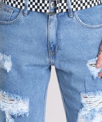 Bermuda-Jeans-Masculina-Destroyed-com-Cinto-Quadriculado-Azul-Claro-9218770-Azul_Claro_4