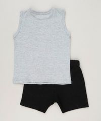 Conjunto-Infantil-de-Regata-Pluto-Cinza-Mescla---Bermuda-em-Moletom-Preta-8750771-Preto_2