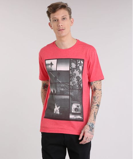 Camiseta-Masculina-com-Estampa-de-Fotos-Manga-Curta-Gola-Careca-Vermelha-9236044-Vermelho_1