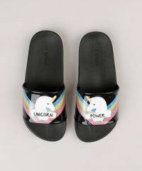 Chinelo-Slide-Infantil-Zaxy-Unicornio-com-Glitter-Preto-9232442-Preto_1