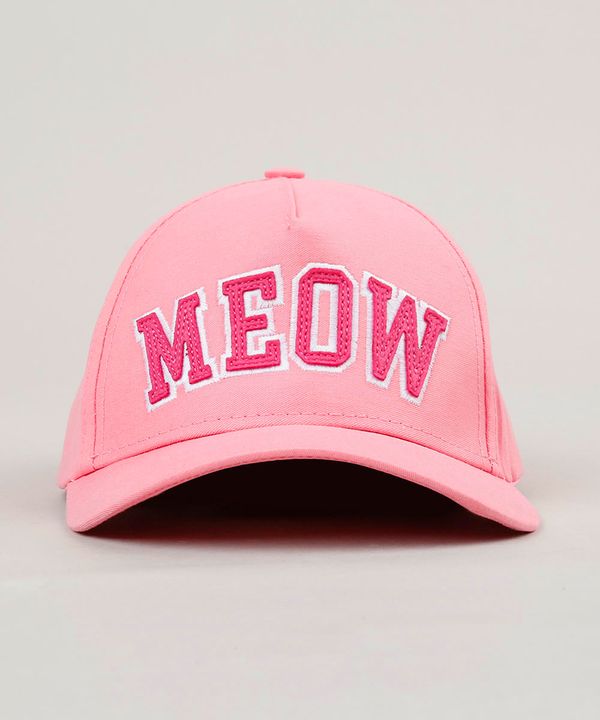 Boné Infantil "Meow" Aba Curva Rosa P