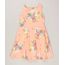 Vestido-Infantil-Estampado-Floral-com-Pregas-Sem-Manga-Decote-Redondo-Coral-9115649-Coral_1