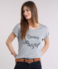 Blusa-Feminina--Ocean-Pacifique--Manga-Curta-Decote-Redondo-Cinza-Mescla-9227665-Cinza_Mescla_1