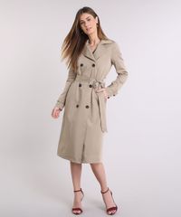 Casaco-Feminino-Trench-Coat-com-Faixa-para-Amarrar-Kaki-9089305-Kaki_1