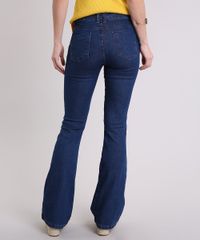Calca-Jeans-Feminina-Flare-Cintura-Alta-com-Cinto-de-Argola-Azul-Escuro-9209337-Azul_Escuro_2