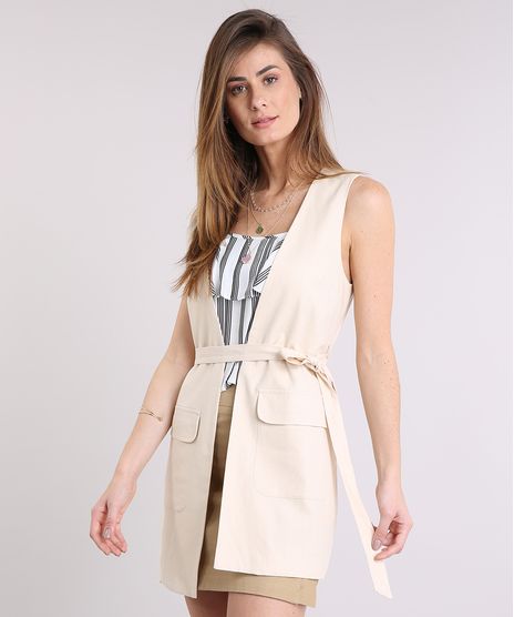 Colete-Feminino-Longo-em-Linho-com-Bolsos-e-Faixa-Bege-9088952-Bege_1