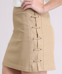 Saia-Feminina-com-Lace-Up-e-Recortes-Kaki-9086195-Kaki_4