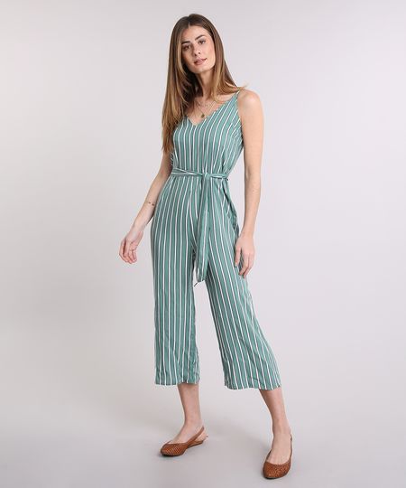 Macacao-Feminino-Pantacourt-Listrado-com-Faixa-Alcas-Finas-Decote-V-Verde-9191406-Verde_1