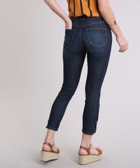 Calca-Jeans-Feminina-Cigarrete-com-Bolsos-Cintura-Alta--Azul-Escuro-9217841-Azul_Escuro_2