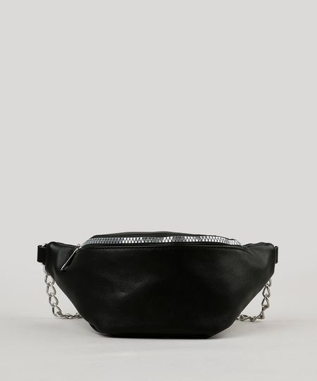 Pochete-Feminina-com-Corrente-Preta-9104487-Preto_1 Pochete-Feminina-com-Corrente-Preta-9104487-Preto_1