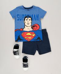 Conjunto-Infantil-Super-Homem-de-Camiseta-Manga-Curta-Azul---Bermuda-em-Moletom-Azul-Marinho-9234975-Azul_Marinho_3