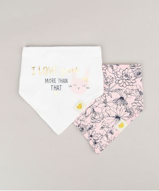 Kit-de-2-Babadores-Infantis-Bandana-em-Algodao---Sustentavel-Rosa-Claro-9117945-Rosa_Claro_1