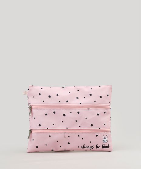 Necessaire-Feminina-Estampada-de-Coelhos-e-Estrelas-Rose-9236881-Rose_1